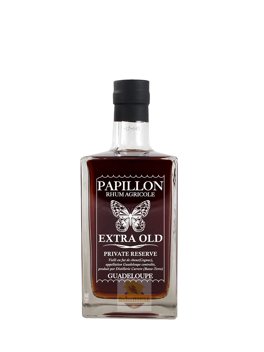 PAPILLON RHUM AGRICOLE EXTRA OLD PRIVATE RESERVE 43° Rum Papillon