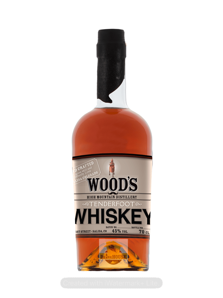 WOOD'S TENDERFOOT WHISKEY 45° Whiskey Finest Drink House