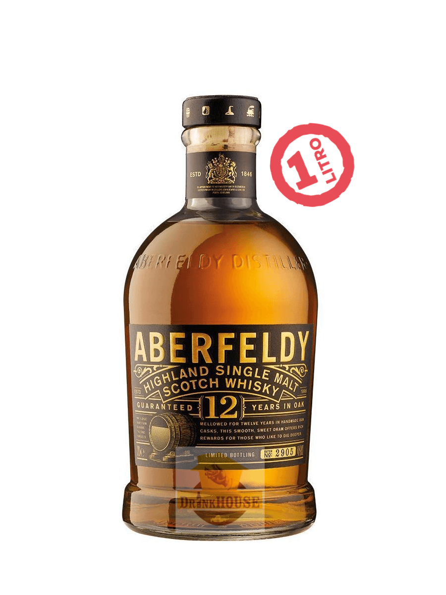 Aberfeldy 12 Yo Scotch Whisky Single Malt 1 Litro 40° Whisky Aberfeldy 